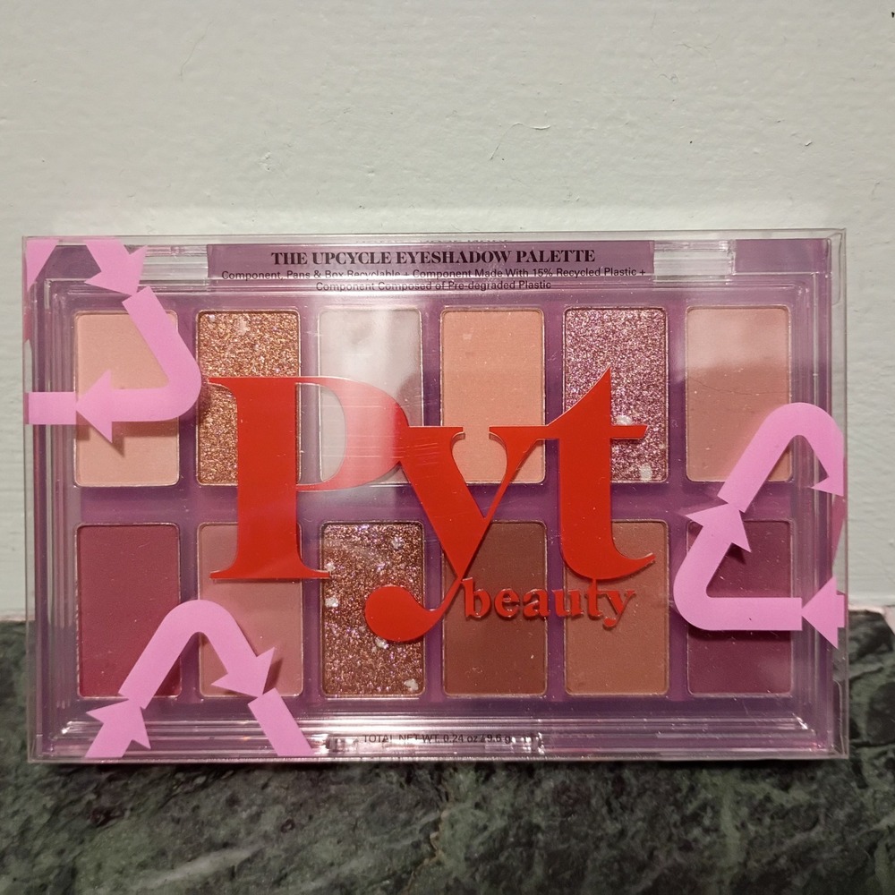 PYT Beauty The Upcycle Eyeshadow Palette Rowdy Rose Nude 12 Shades Clean Vegan